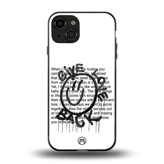 give love back back phone cover | glass case for iphone 15