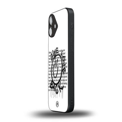 give love back back phone cover | glass case for iphone 16 plus