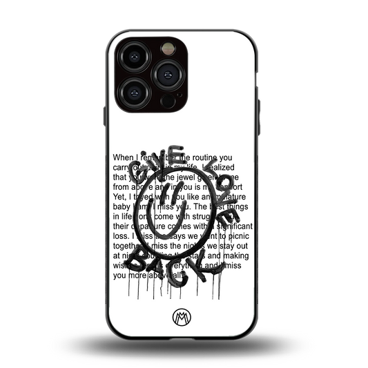 give love back back phone cover | glass case for iphone 16 pro max