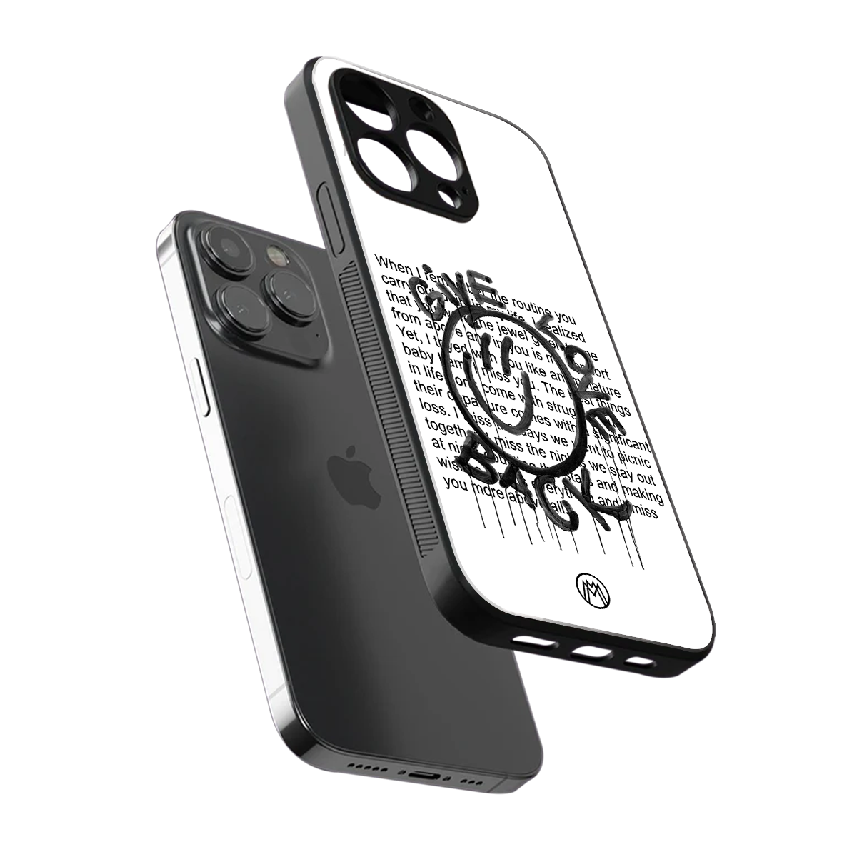 give love back back phone cover | glass case for iphone 16 pro max