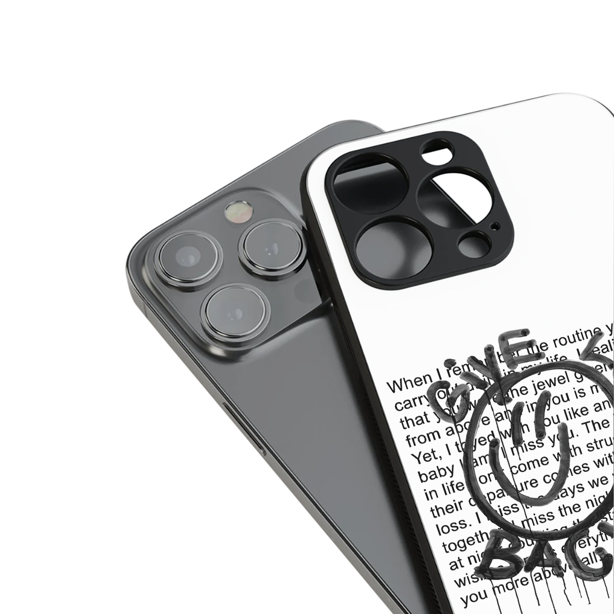 give love back back phone cover | glass case for iphone 14 pro max