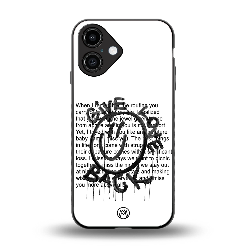 give love back back phone cover | glass case for iphone 16