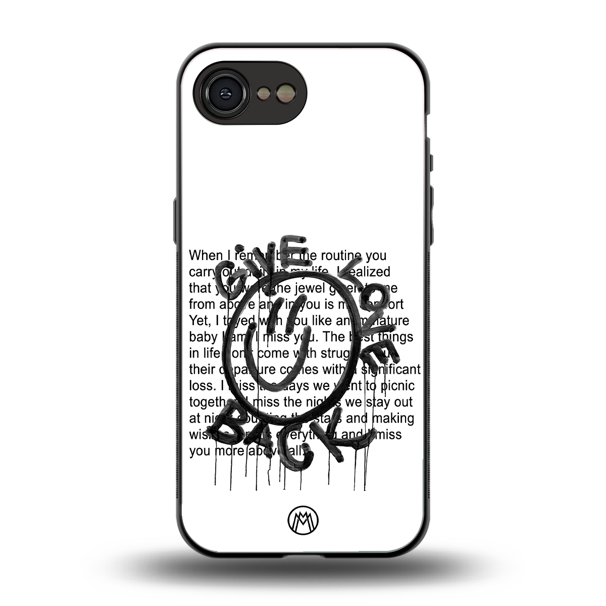 give love back back phone cover | glass case for iphone 16e