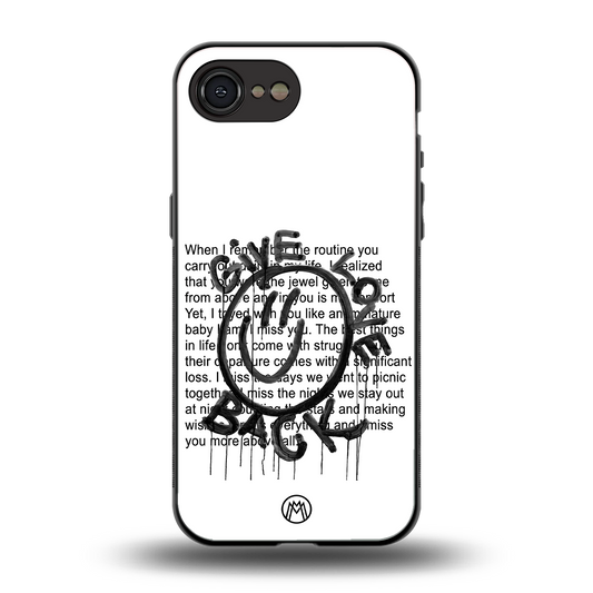 give love back back phone cover | glass case for iphone 16e