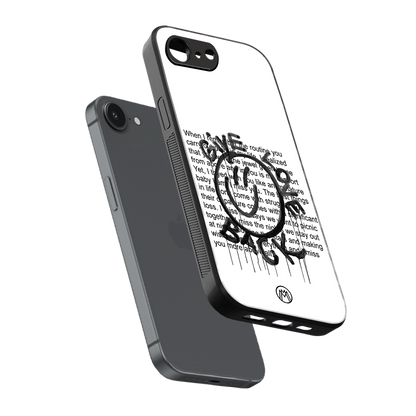 give love back back phone cover | glass case for iphone 16e