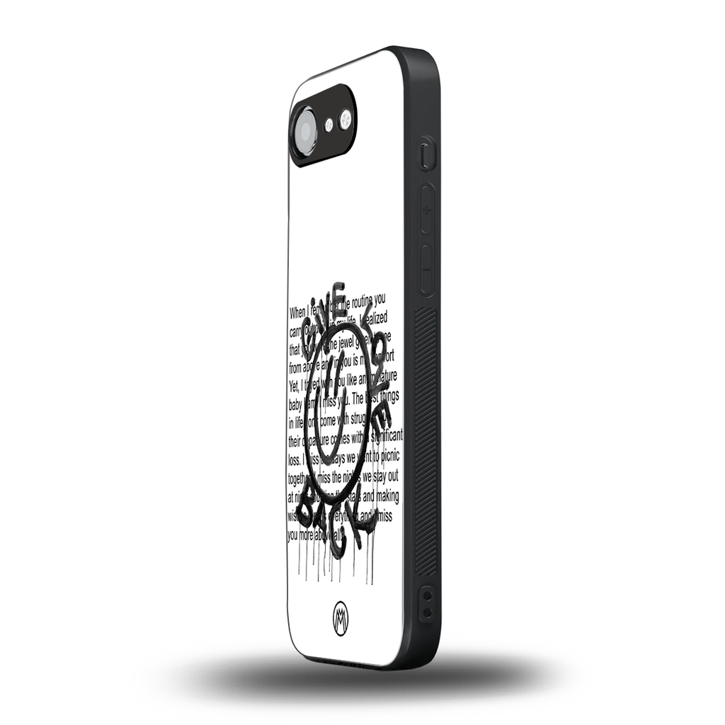 give love back back phone cover | glass case for iphone 16e