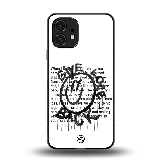give love back back phone cover | glass case for nothing phone 1