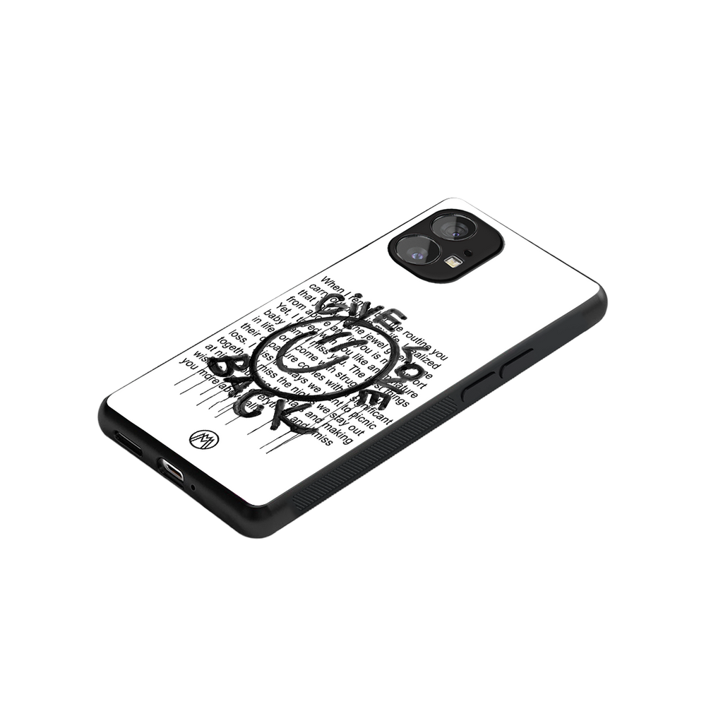 give love back back phone cover | glass case for nothing phone 1