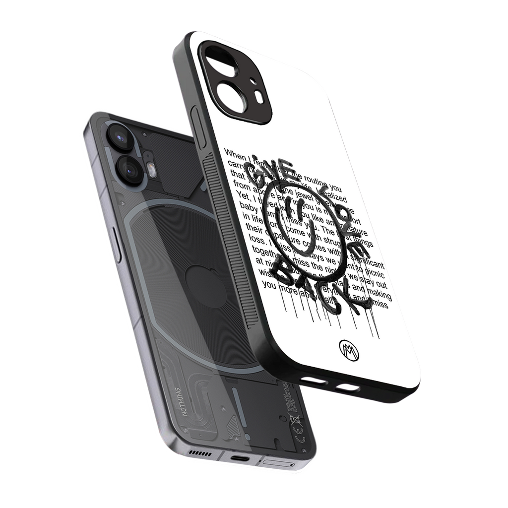 give love back back phone cover | glass case for nothing phone 2