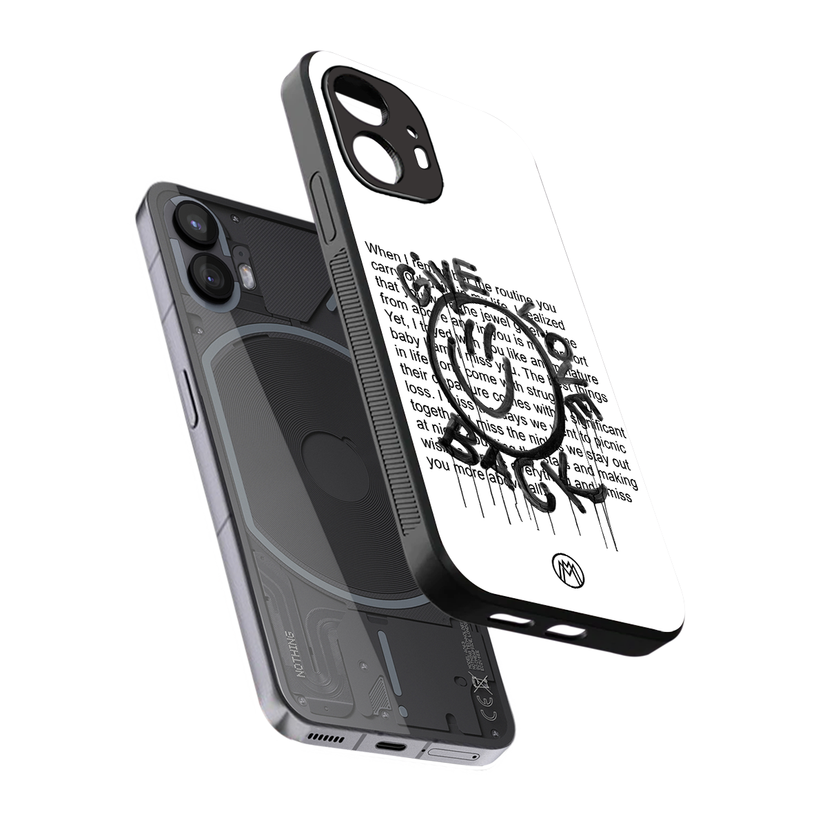give love back back phone cover | glass case for nothing phone 2
