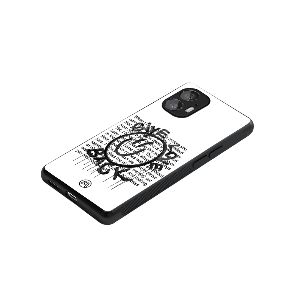 give love back back phone cover | glass case for nothing phone 2