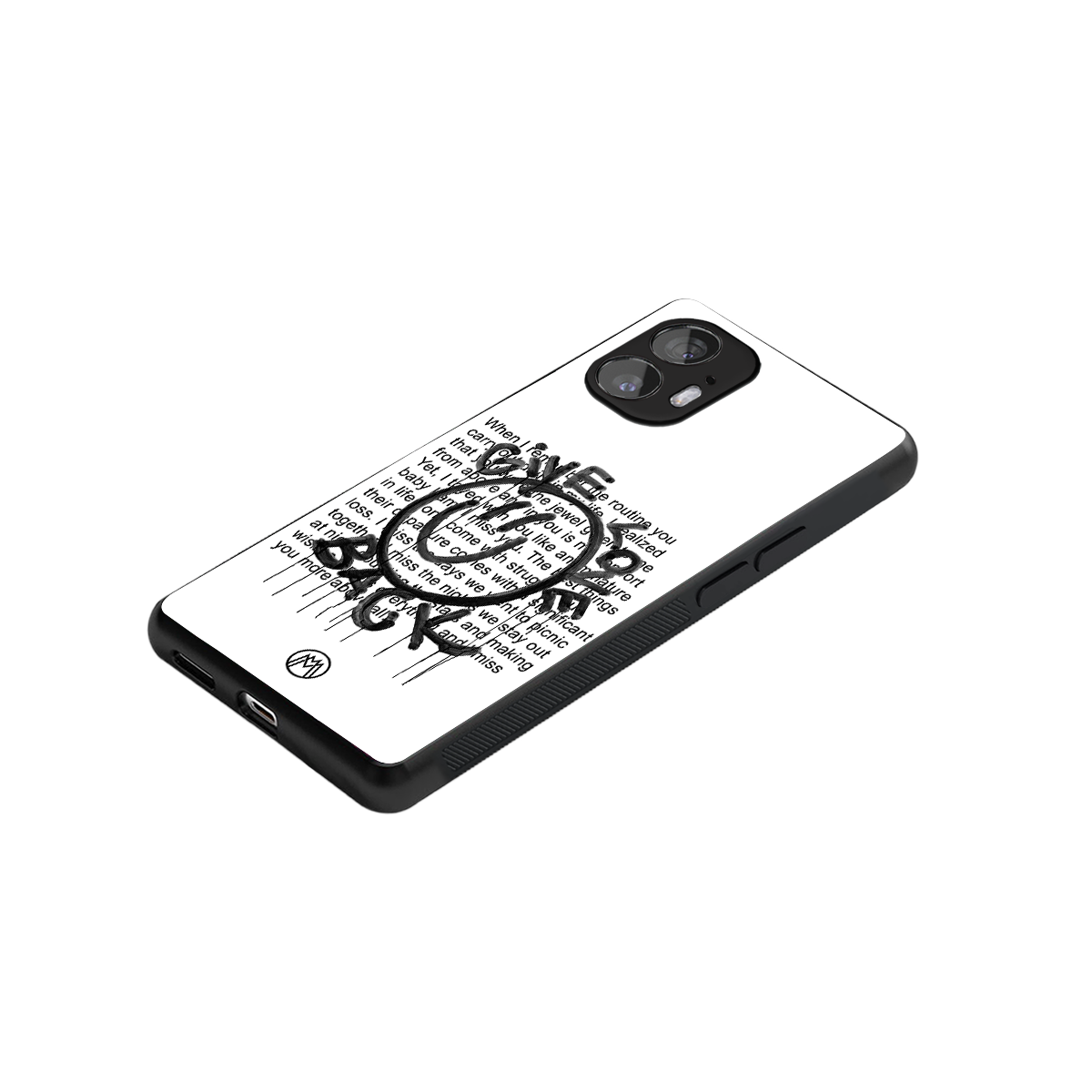 give love back back phone cover | glass case for nothing phone 2