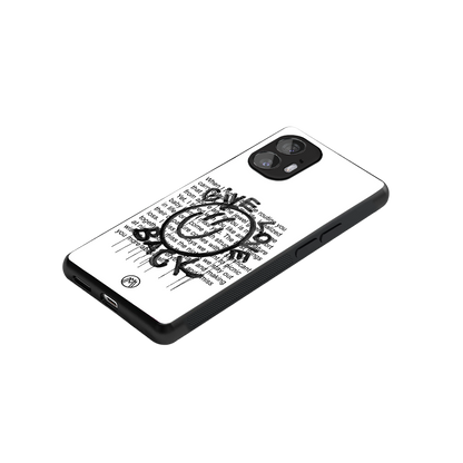 give love back back phone cover | glass case for nothing phone 2