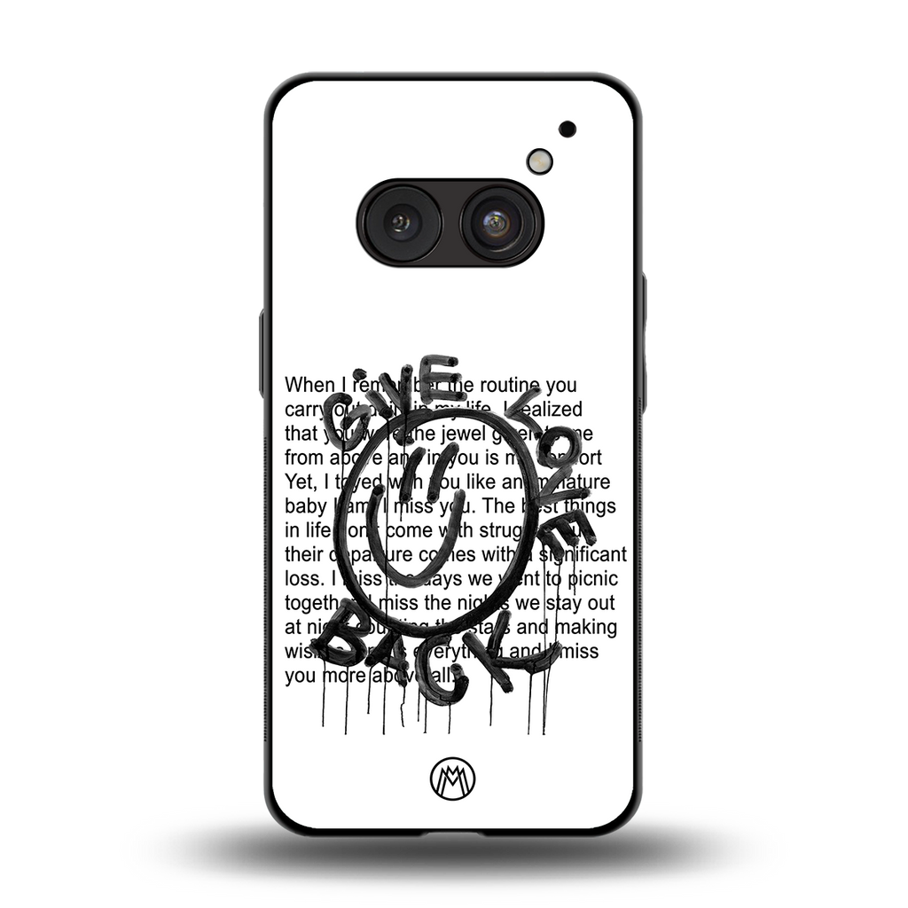 give love back back phone cover | glass case for nothing phone 2a
