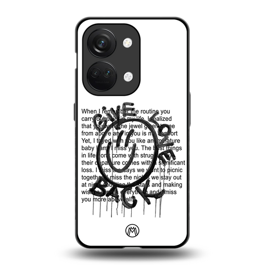 give love back back phone cover | glass case for oneplus nord 3