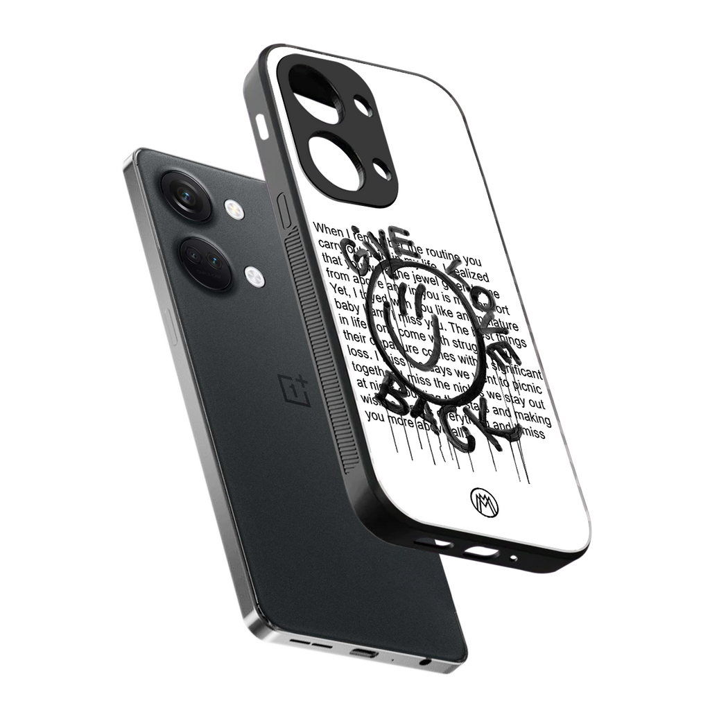 give love back back phone cover | glass case for oneplus nord 3