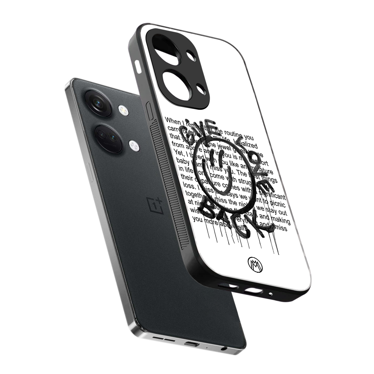 give love back back phone cover | glass case for oneplus nord 3