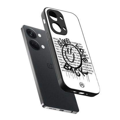 give love back back phone cover | glass case for oneplus nord 3