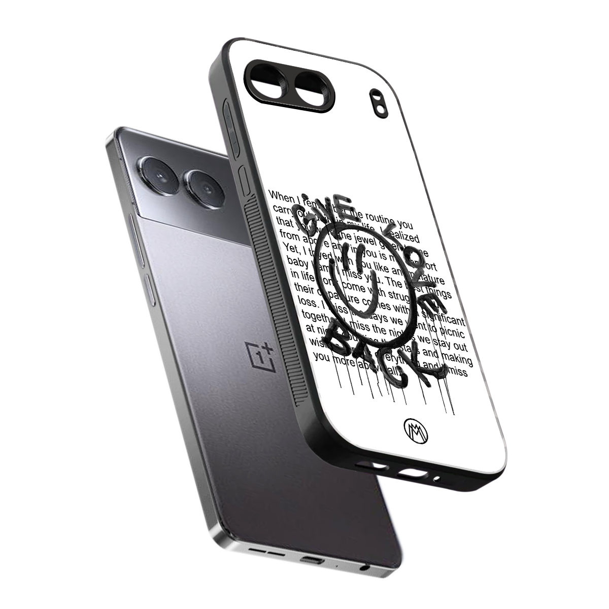 give love back back phone cover | glass case for oneplus nord 4