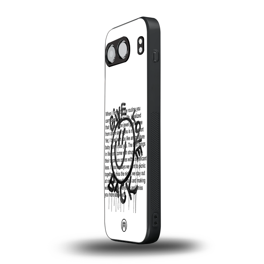 give love back back phone cover | glass case for oneplus nord 4
