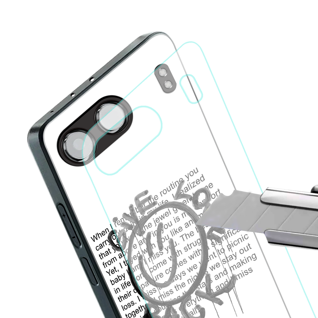 give love back back phone cover | glass case for oneplus nord 4