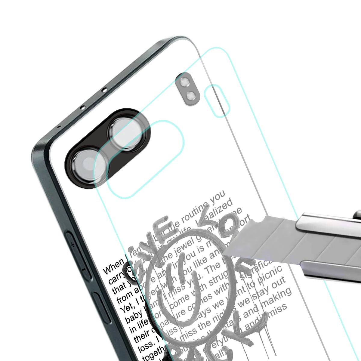 give love back back phone cover | glass case for oneplus nord 4