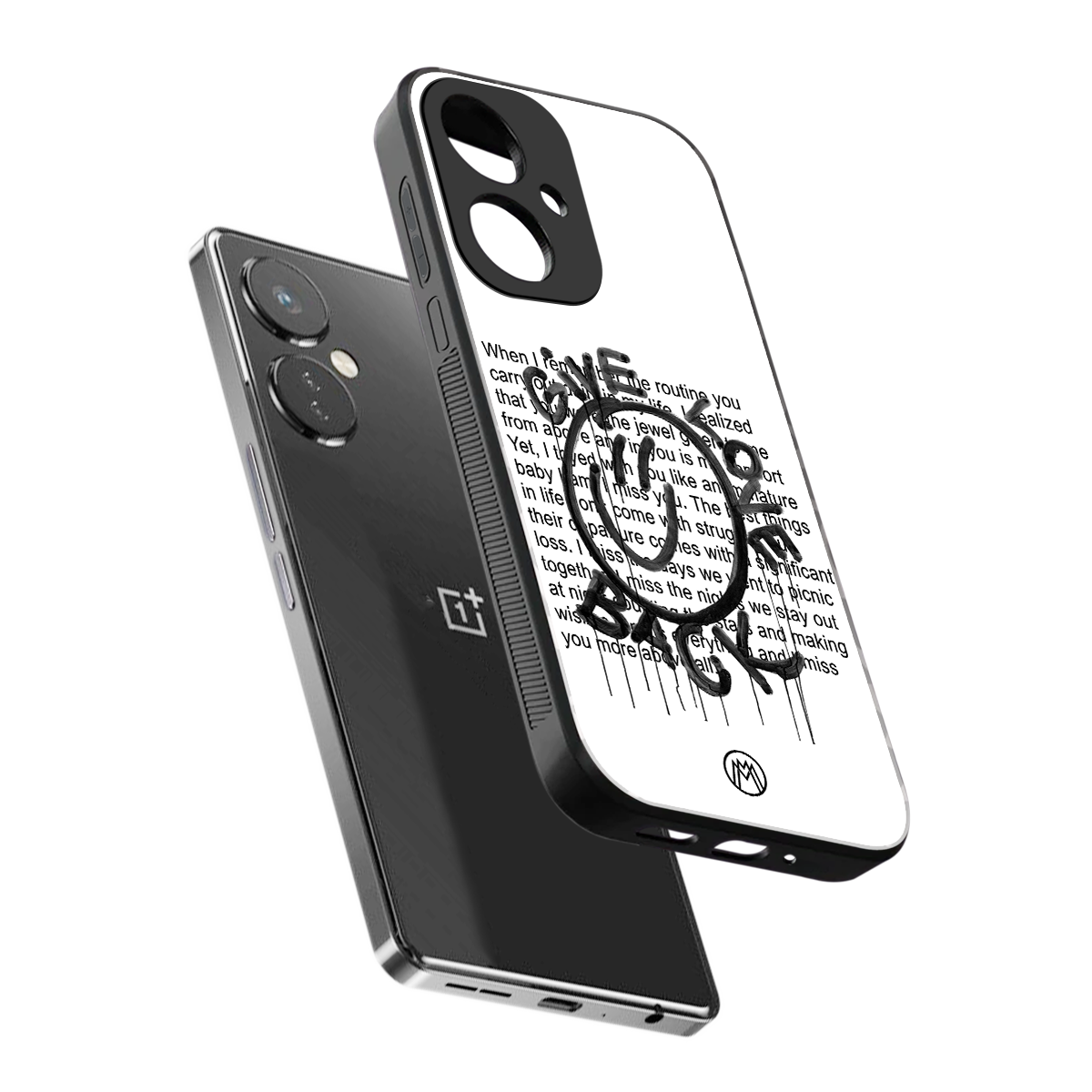 give love back back phone cover | glass case for oneplus nord ce 3