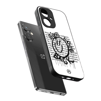 give love back back phone cover | glass case for oneplus nord ce 3