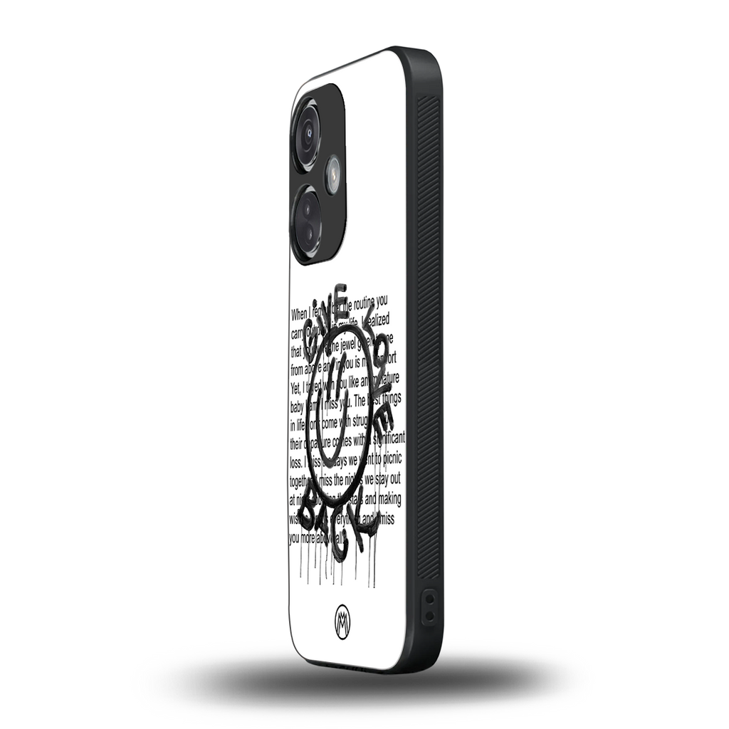 give love back back phone cover | glass case for oneplus nord ce 3