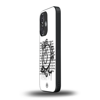 give love back back phone cover | glass case for oneplus nord ce 3