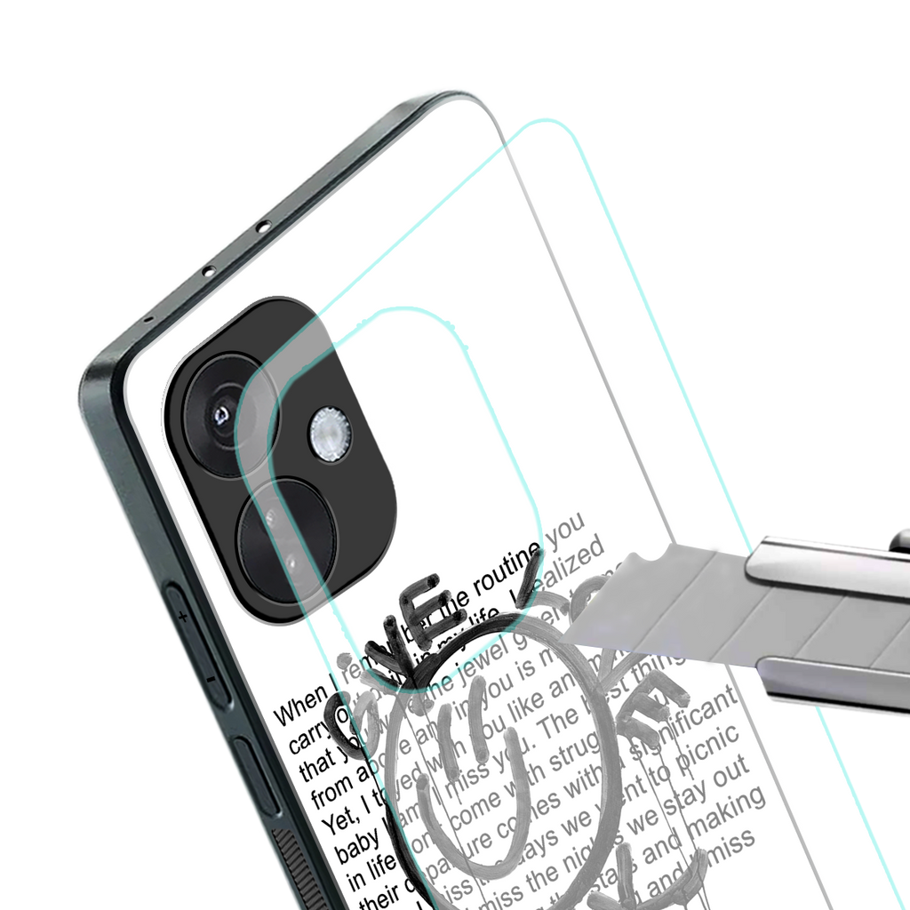 give love back back phone cover | glass case for oneplus nord ce 3