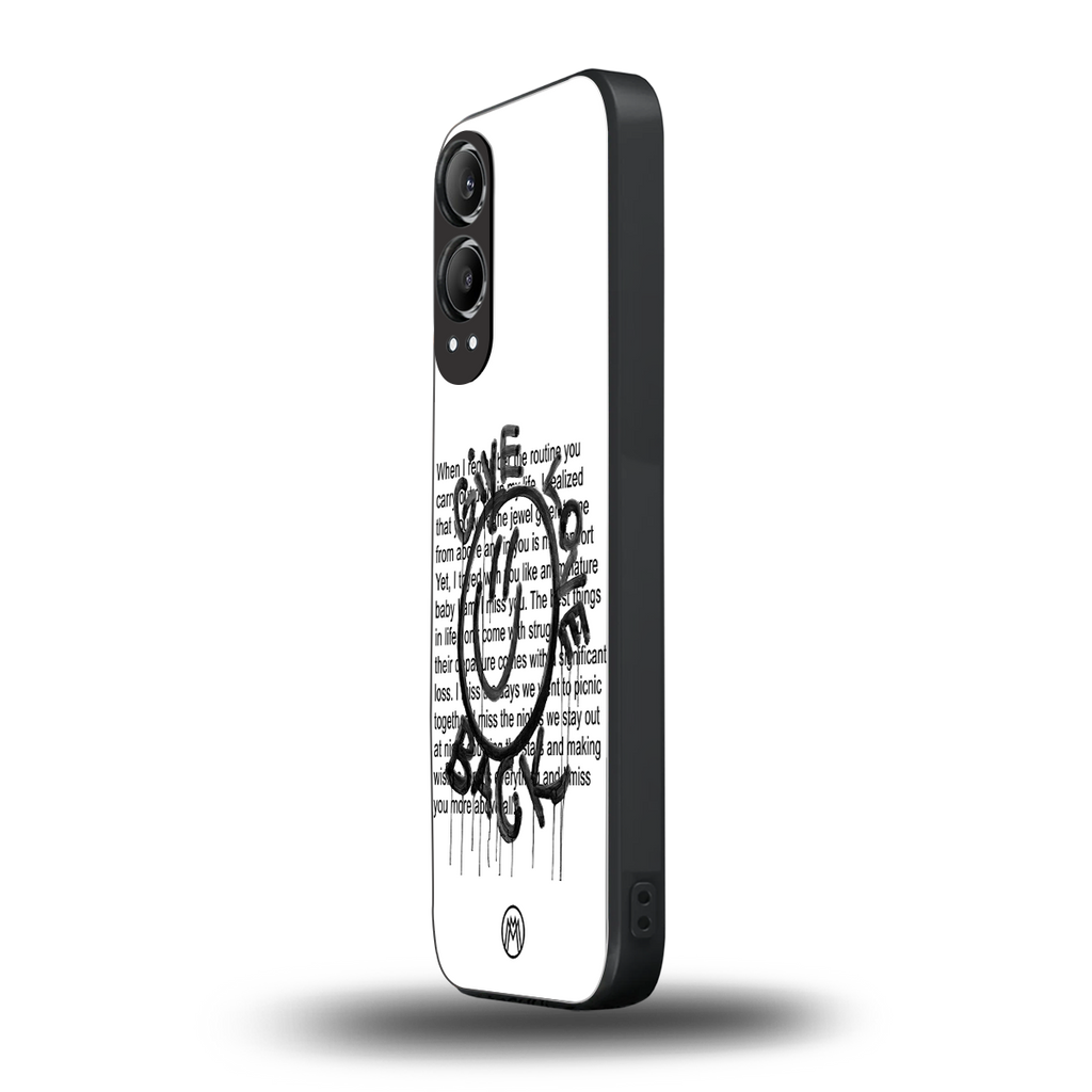 give love back back phone cover | glass case for oneplus nord ce 4 lite