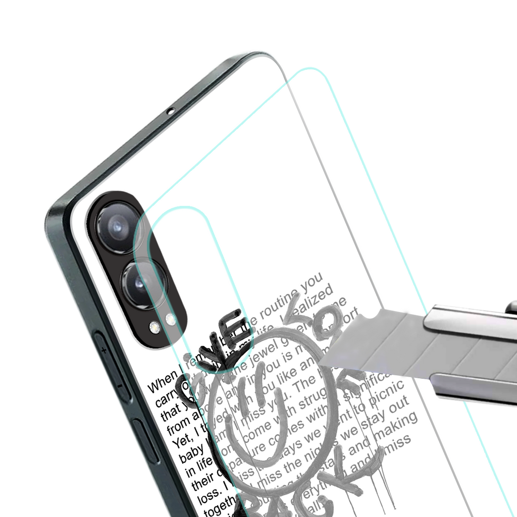 give love back back phone cover | glass case for oneplus nord ce 4 lite