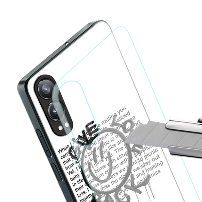 give love back back phone cover | glass case for oneplus nord ce 4 lite