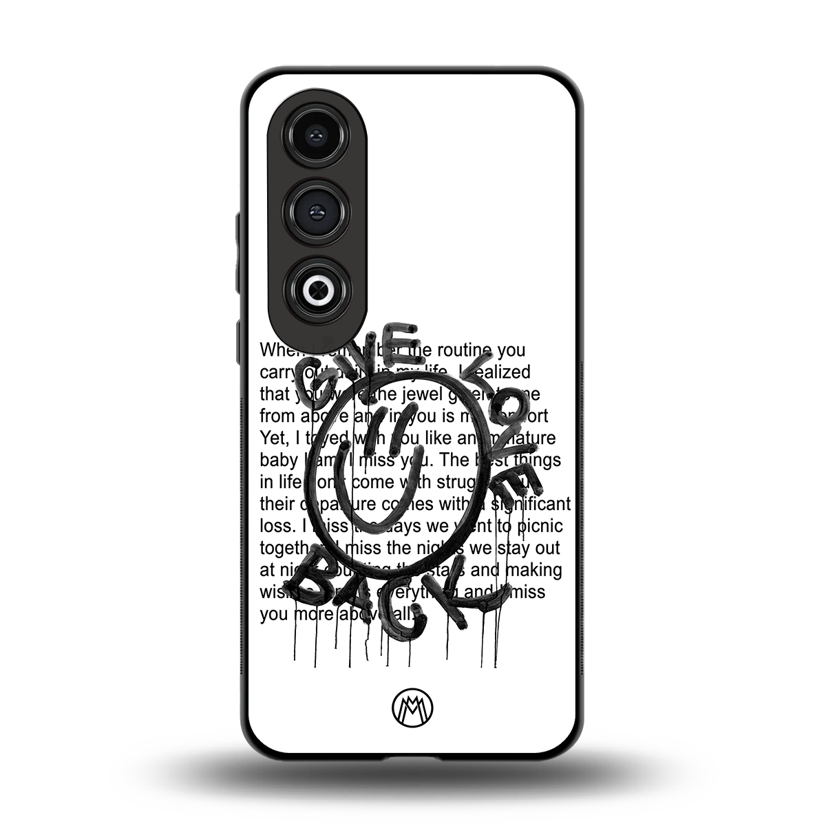 give love back back phone cover | glass case for oneplus nord ce 4