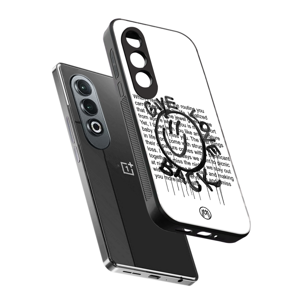 give love back back phone cover | glass case for oneplus nord ce 4