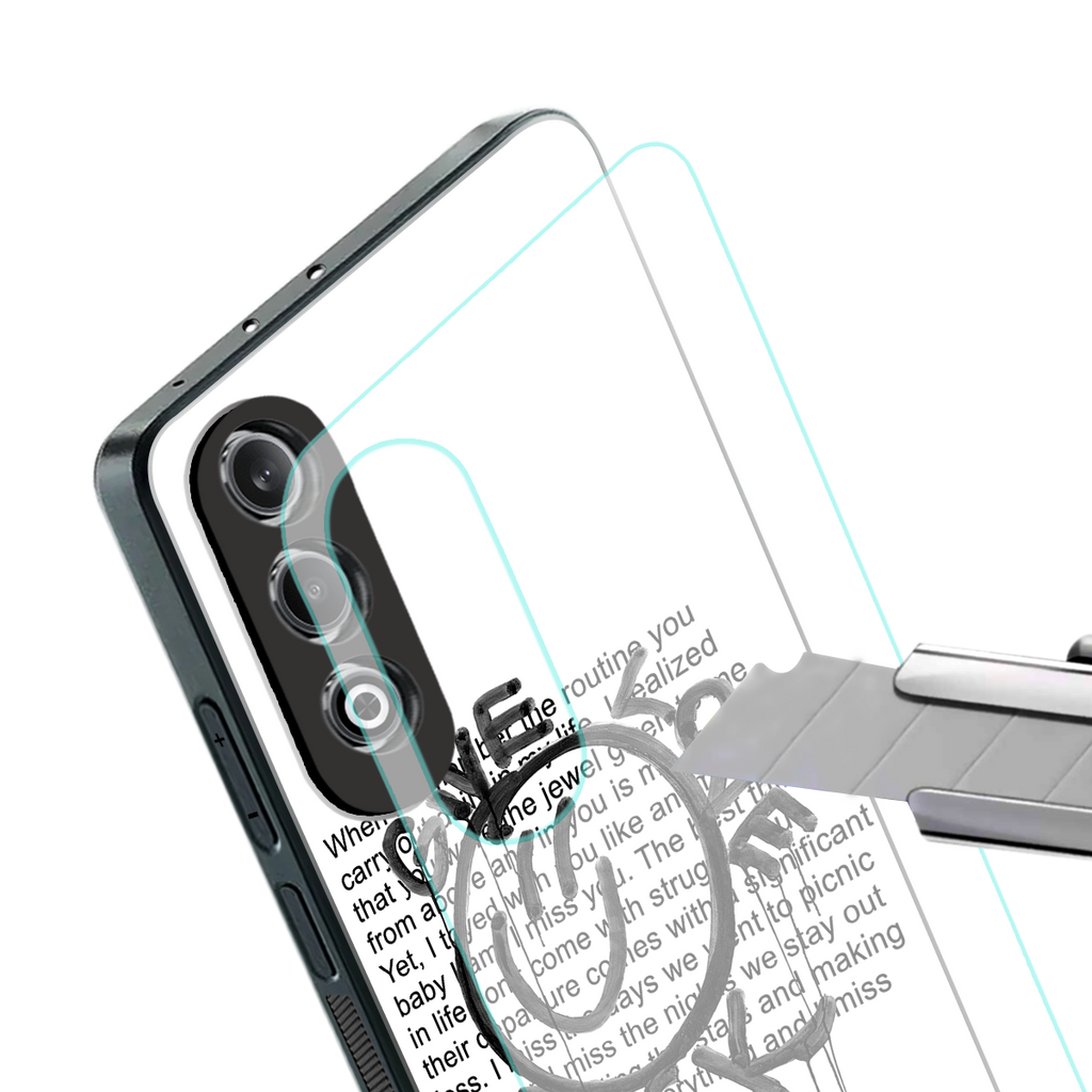 give love back back phone cover | glass case for oneplus nord ce 4