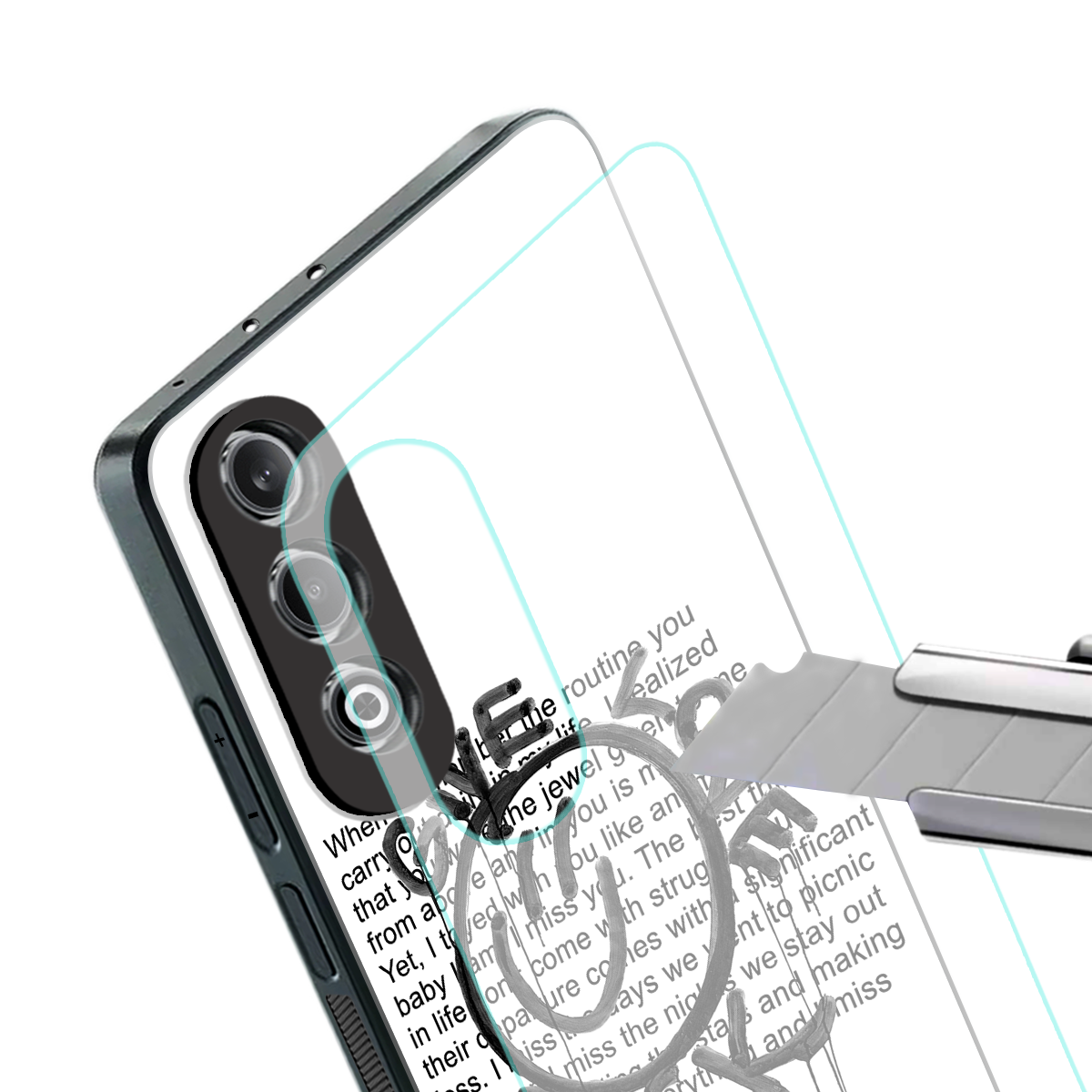 give love back back phone cover | glass case for oneplus nord ce 4