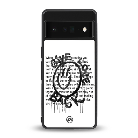 give love back back phone cover | glass case for google pixel 6 pro