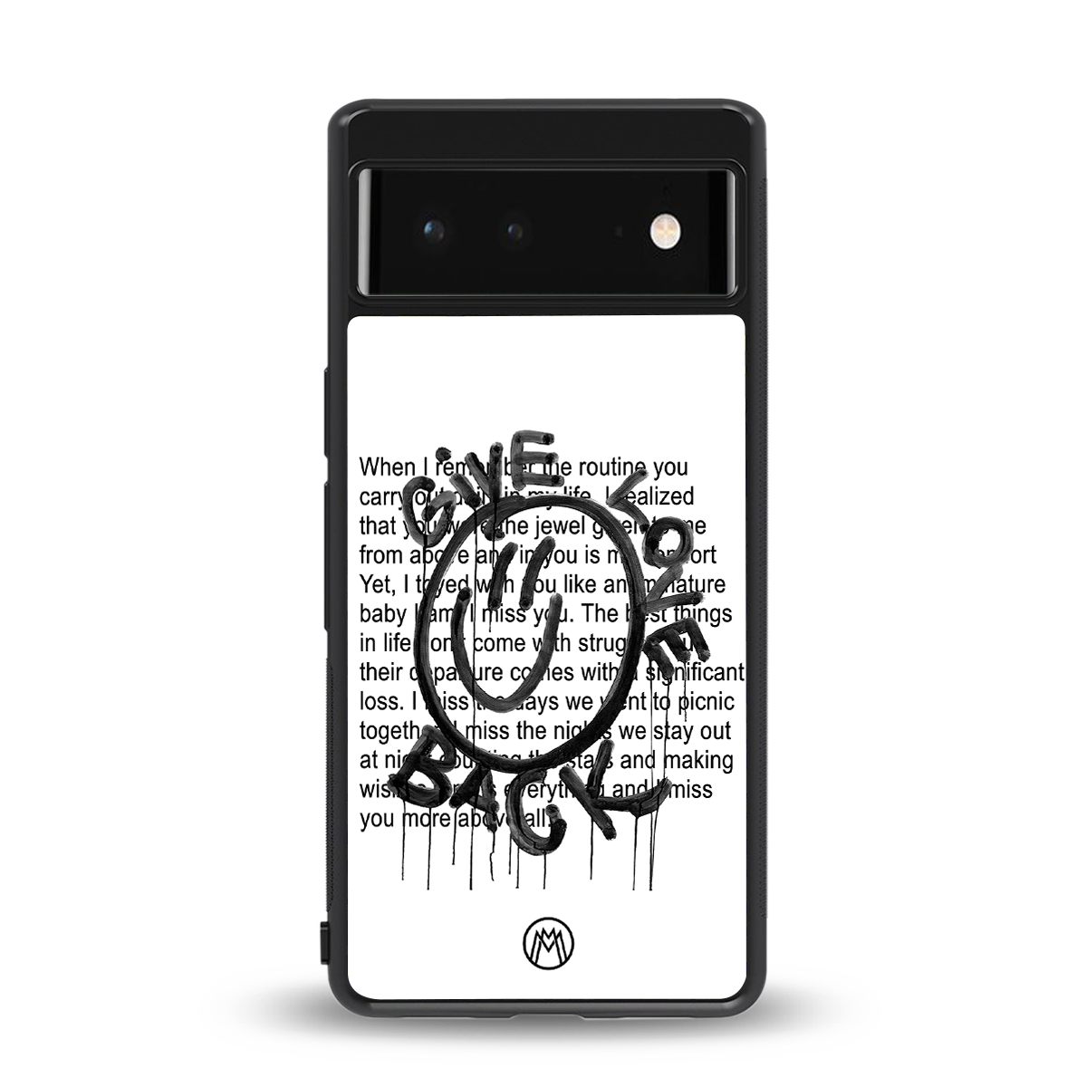 give love back back phone cover | glass case for google pixel 6