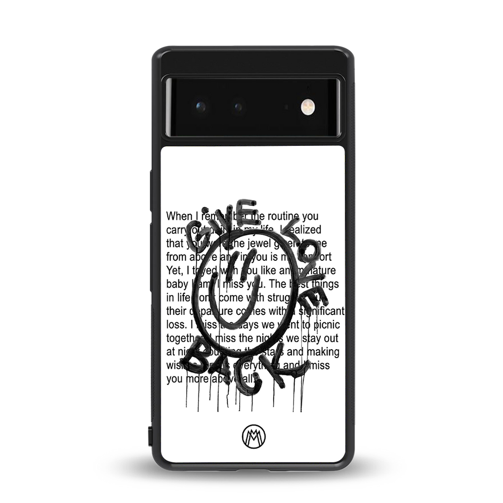 give love back back phone cover | glass case for Google Pixel 6A