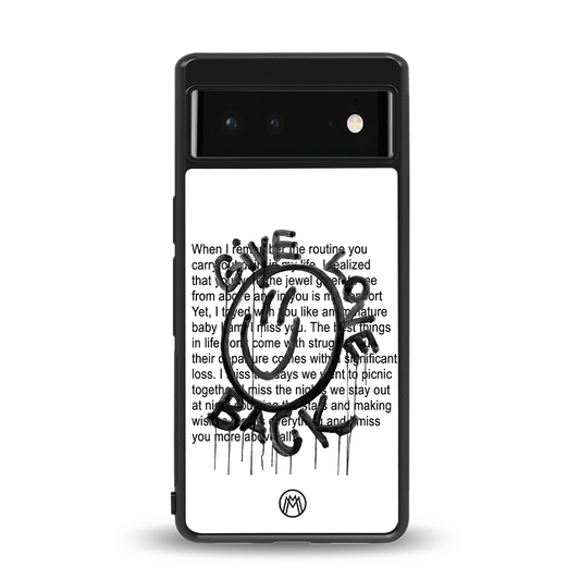 give love back back phone cover | glass case for Google Pixel 6A