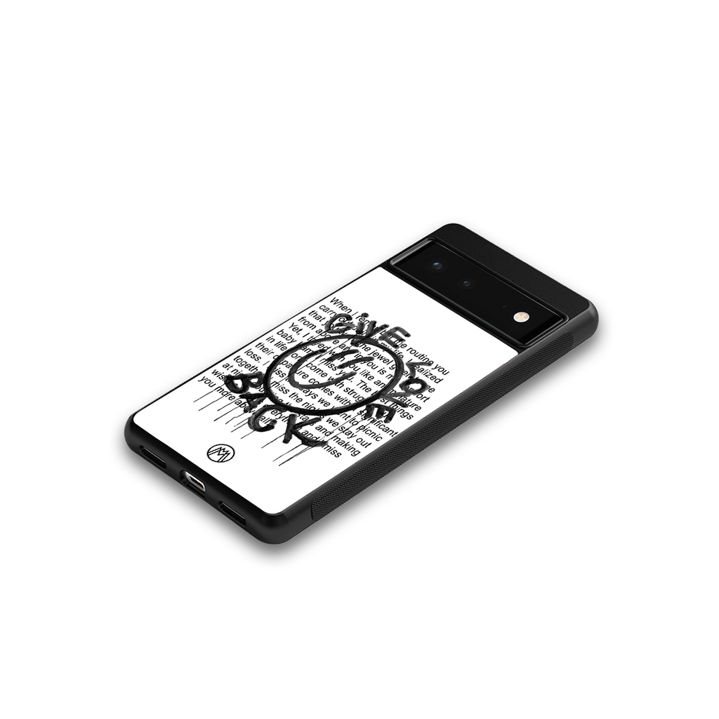 give love back back phone cover | glass case for google pixel 6