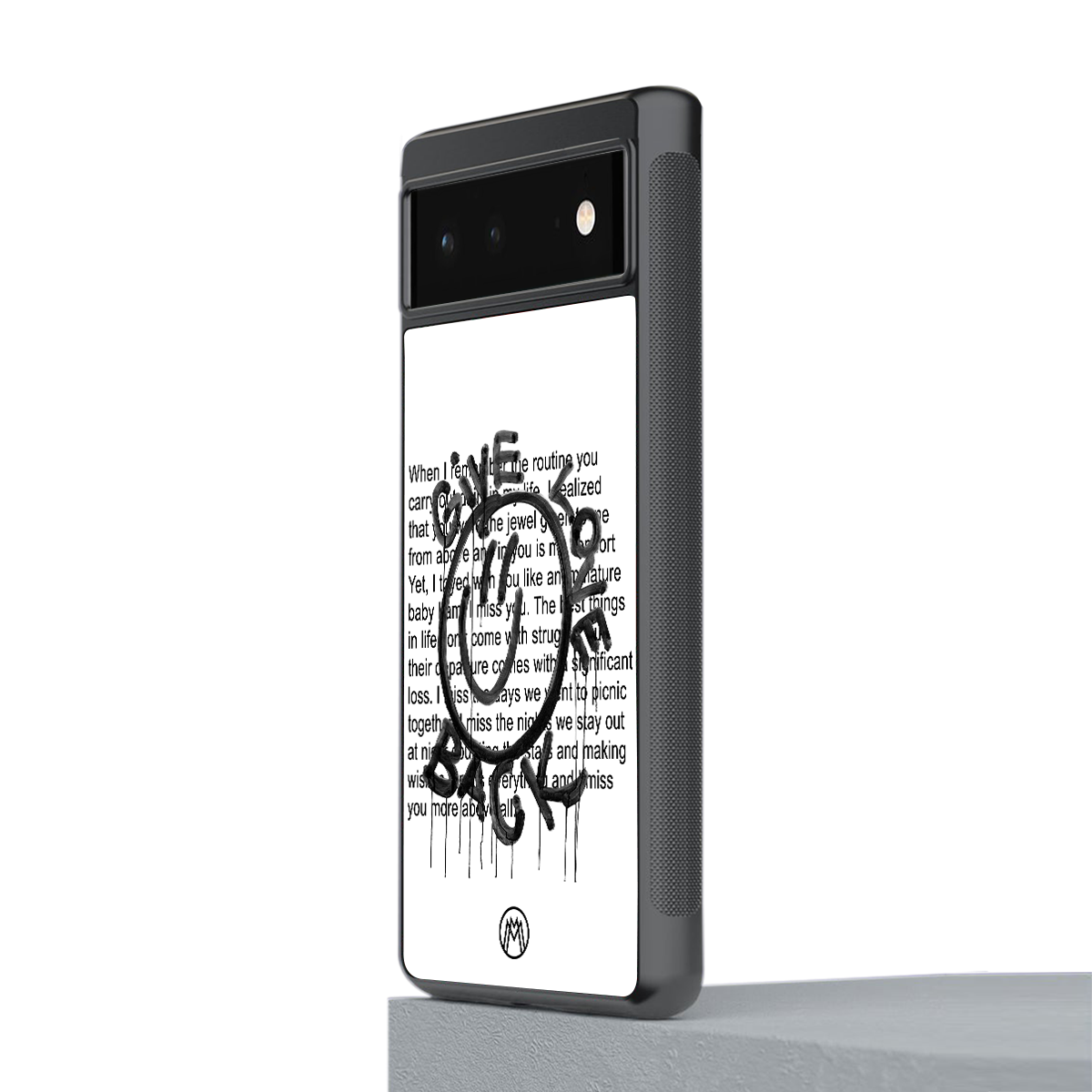 give love back back phone cover | glass case for google pixel 6
