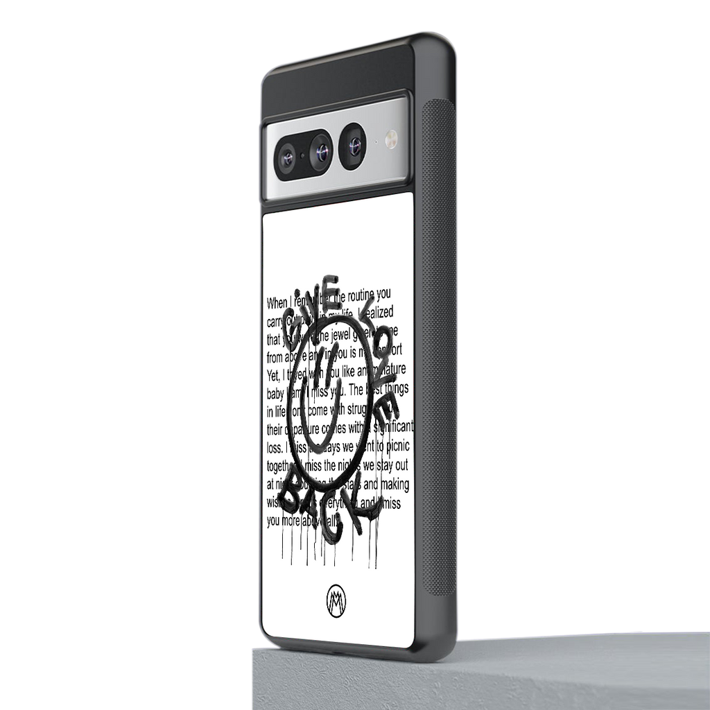 give love back back phone cover | glass case for google pixel 7 pro