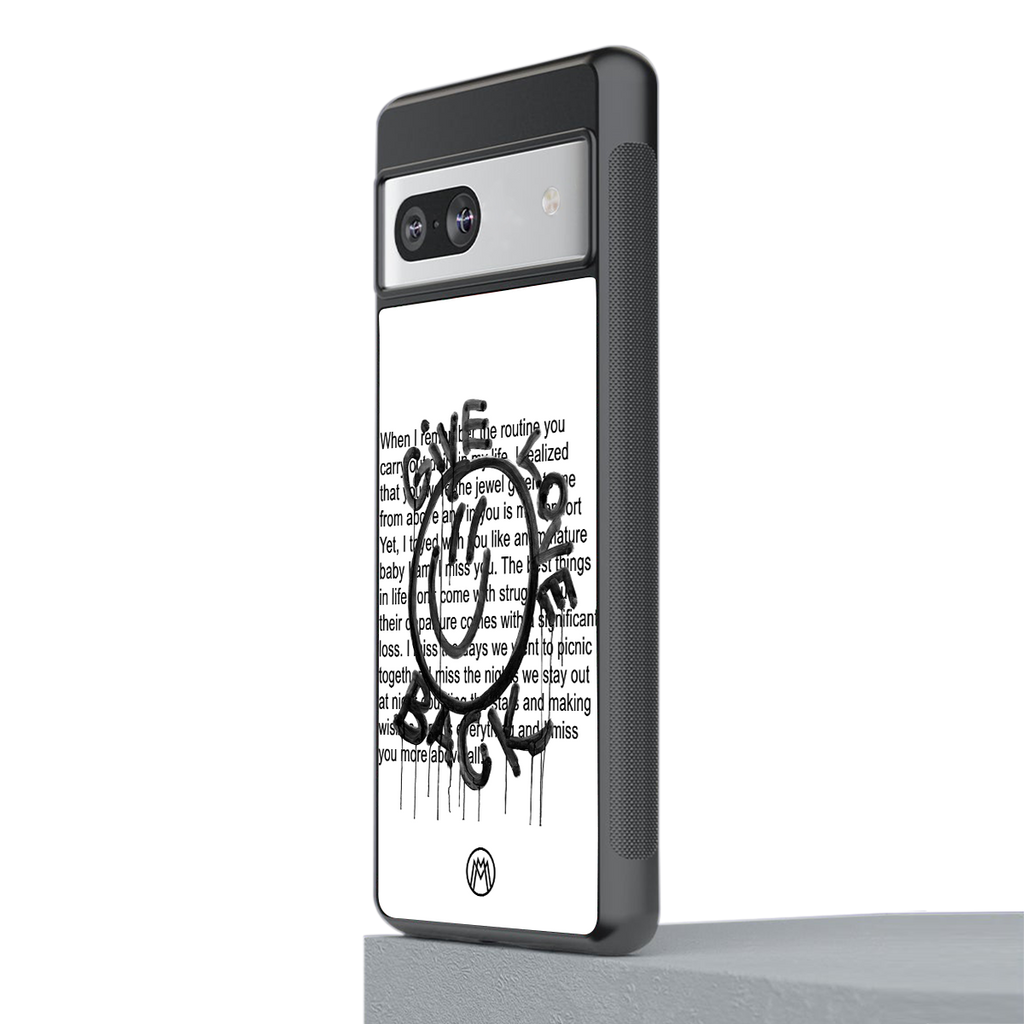 give love back back phone cover | glass case for Google Pixel 7A