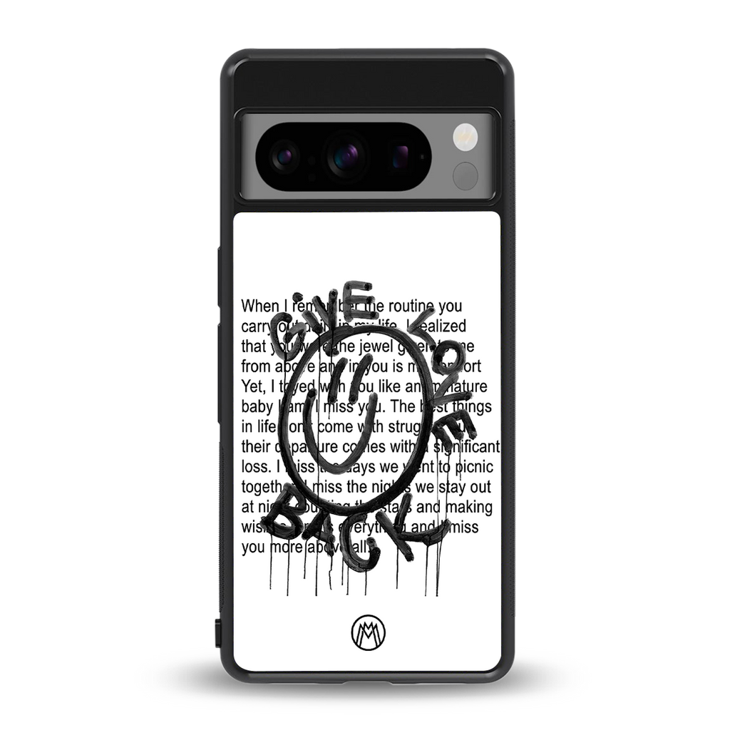 give love back back phone cover | glass case for google pixel 8 pro