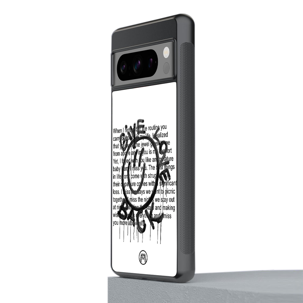 give love back back phone cover | glass case for google pixel 8 pro