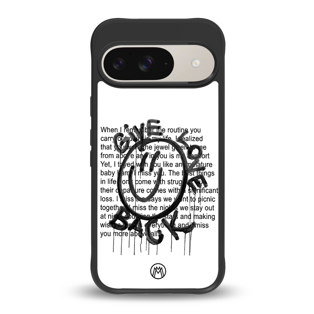 give love back back phone cover | glass case for google pixel 9
