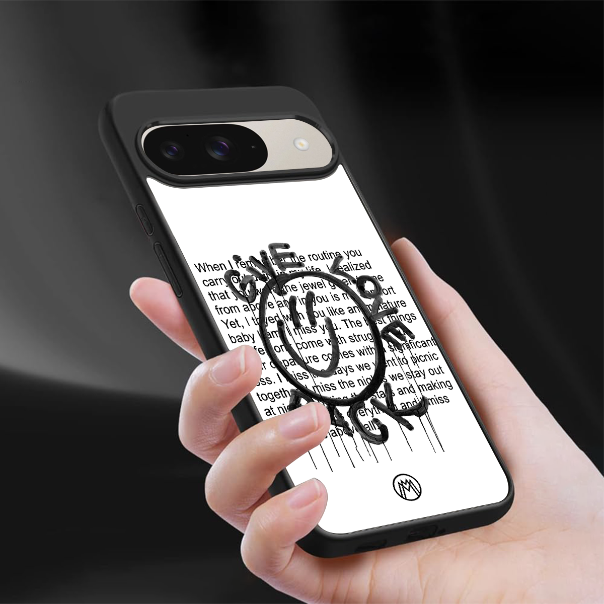 give love back back phone cover | glass case for google pixel 9